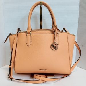 Nine West Josie Jet Set Crossbody Satchel with charm, orange sherbet